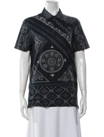 Pre-owned Etro Patterned Short Sleeve Top In Multi