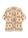 Etro Patterned Short-sleeved Jacket In Neutral