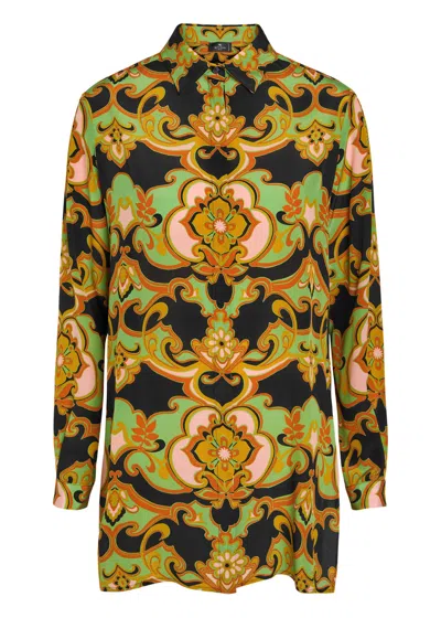 Etro Patterned Silk Shirt In Multi