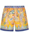 Etro Patterned Silk Shorts In Multi