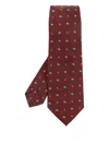 Etro Patterned Silk Tie In Brown