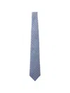 Etro Patterned Silk Tie In Blue
