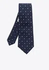 Etro Patterned Silk Tie In Navy