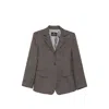 Etro Check-pattern Single-breasted Jacket In Brown
