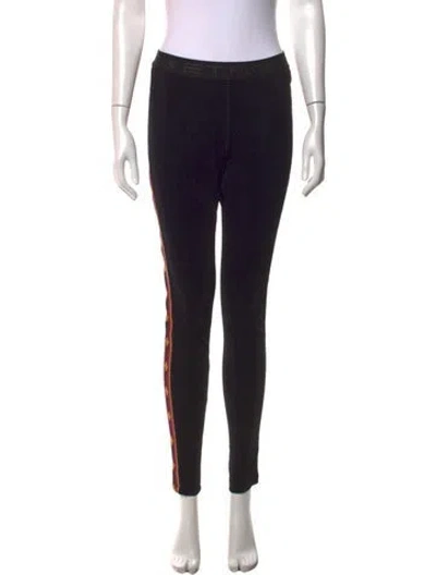 Pre-owned Etro Patterned Skinny Leg Pants In Black