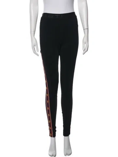 Pre-owned Etro Patterned Skinny Leg Pants In Black