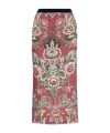 Etro Floral Print Pencil Skirt In Multi