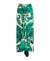 Etro Paisley Ruffled Midi Skirt In Green