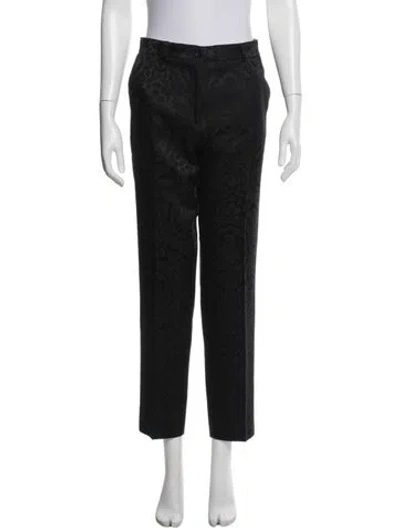 Pre-owned Etro Patterned Straight Leg Pants In Black