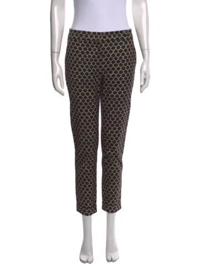 Pre-owned Etro Patterned Straight Leg Pants In Black