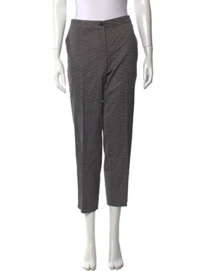 Pre-owned Etro Patterned Straight Leg Pants In Black