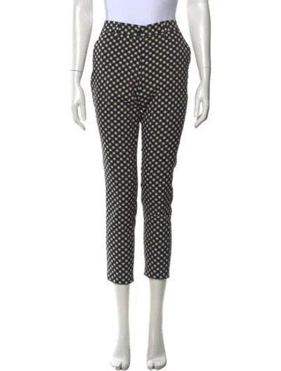 Pre-owned Etro Patterned Straight Leg Pants In Black
