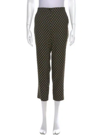 Pre-owned Etro Patterned Straight Leg Pants In Black