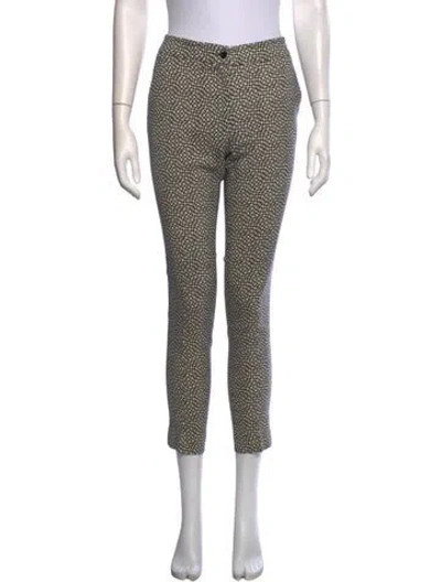 Pre-owned Etro Patterned Straight Leg Pants In Black/neutrals