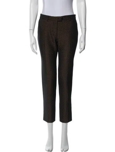 Pre-owned Etro Patterned Straight Leg Pants In Gold