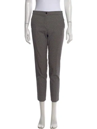 Pre-owned Etro Patterned Straight Leg Pants In Gray