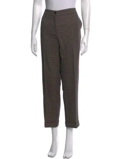Pre-owned Etro Patterned Straight Leg Pants In Multicolor