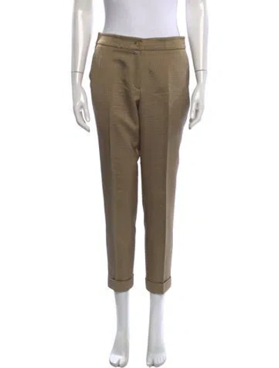 Pre-owned Etro Patterned Straight Leg Pants In Neutrals