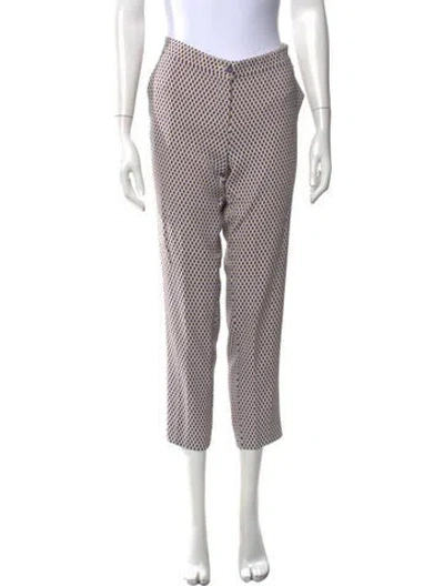 Pre-owned Etro Patterned Straight Leg Pants In Purple
