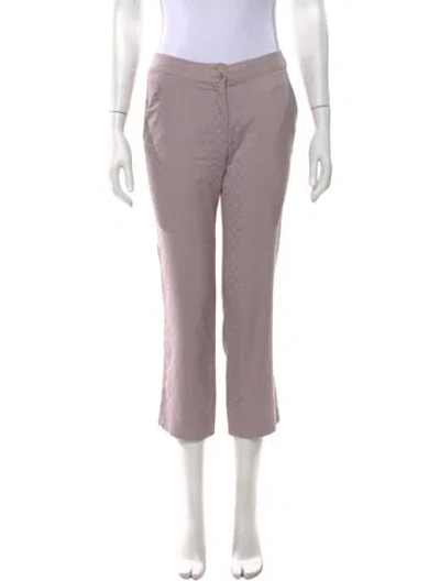 Pre-owned Etro Patterned Straight Leg Pants In Purple