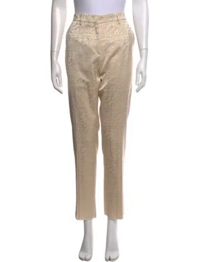 Pre-owned Etro Patterned Straight Leg Pants W/ Tags In Neutrals