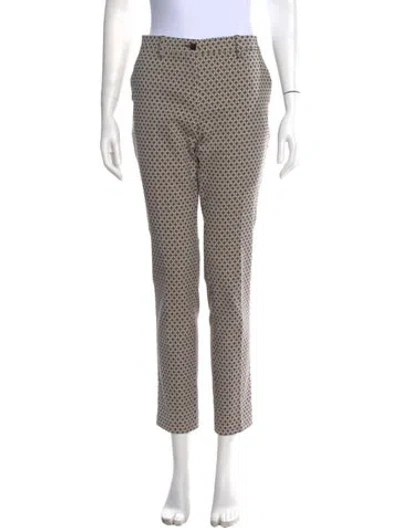 Pre-owned Etro Patterned Straight Leg Pants In White