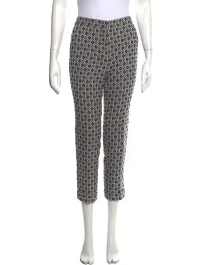 Pre-owned Etro Patterned Straight Leg Pants In White