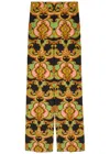 Etro Patterned Straight-leg Silk Trousers In Multi