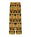 Etro Patterned Straight-leg Silk Trousers In Multi