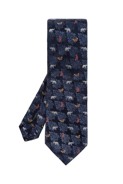Etro Patterned Tie In Blue