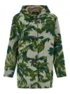 Etro Carded Wool Jacket Puffer Jackets Green In Multi