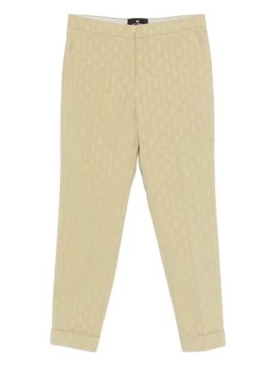 Etro Patterned Trousers In Neutral