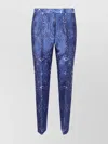Etro Patterned Trousers With Pockets And Belt Loops