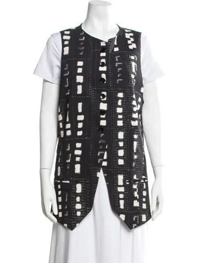 Pre-owned Etro Patterned Vest In Black/white