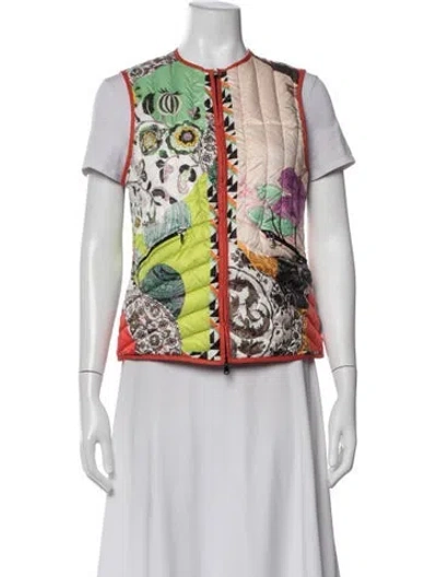 Pre-owned Etro Patterned Vest In Green