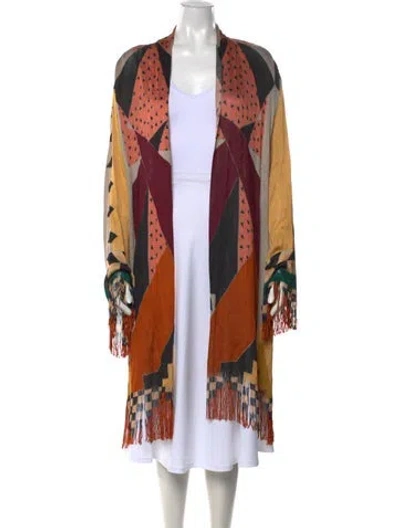 Pre-owned Etro Patterned V-neck Sweater In Multicolor