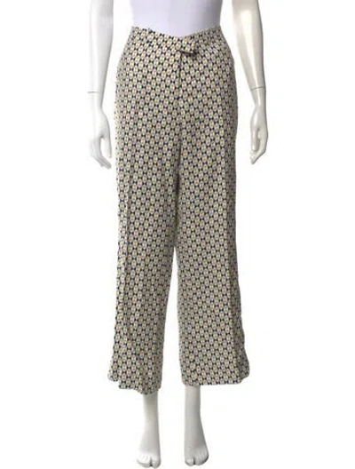 Pre-owned Etro Patterned Wide Leg Pants