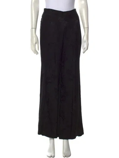 Pre-owned Etro Patterned Wide Leg Pants In Black