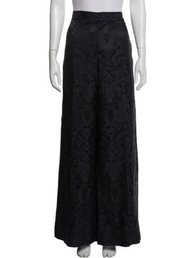Pre-owned Etro Patterned Wide Leg Pants W/ Tags In Blue