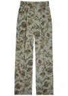 Etro Patterned Wide-leg Trousers In Multi