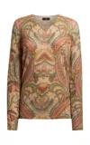 Etro Patterned Wool Sweater In Multi