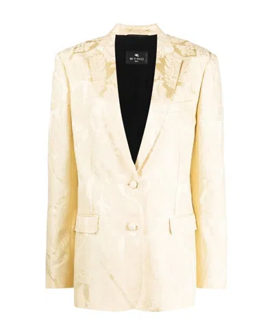 ETRO PATTERNED-JACQUARD SINGLE-BREASTED BLAZER