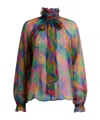 Etro Pattern-printed Ruffled Shirt In Multi