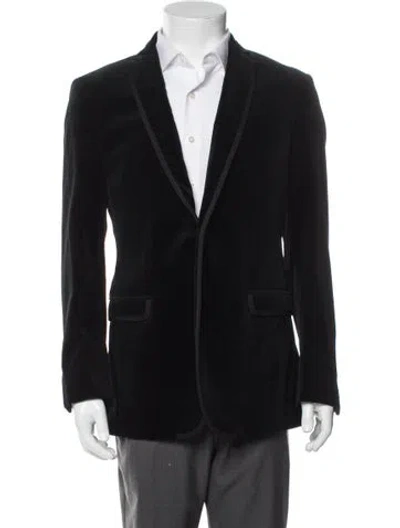 Pre-owned Etro Peacoat In Black