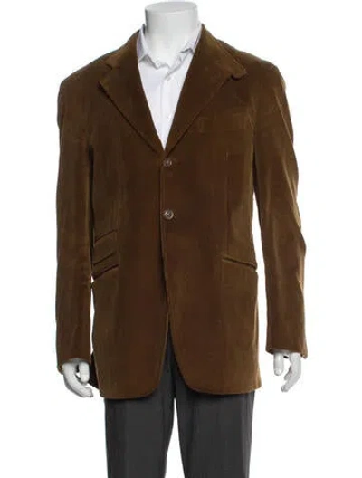 Pre-owned Etro Peacoat In Brown