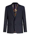 Etro Peak-lapels Single-breasted Blazer In Black