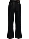 Etro Pegaso-buttons Cropped Jeans In Blue