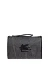 Etro Paisley Coin-pocket Wallet In Black