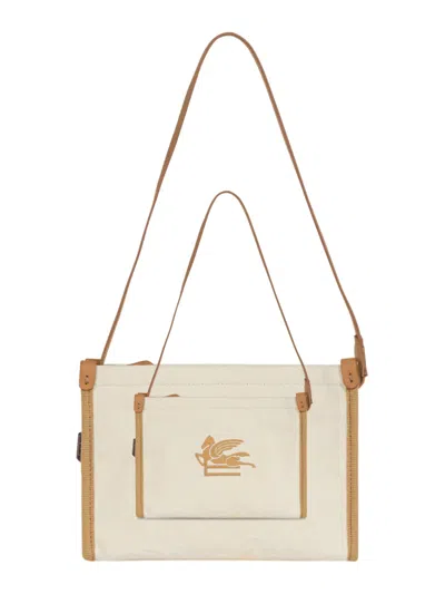 Etro Kids' Pegaso-embroidered Bag In White