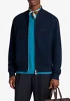 Etro Embroidered Logo Bomber Jacket In Blue